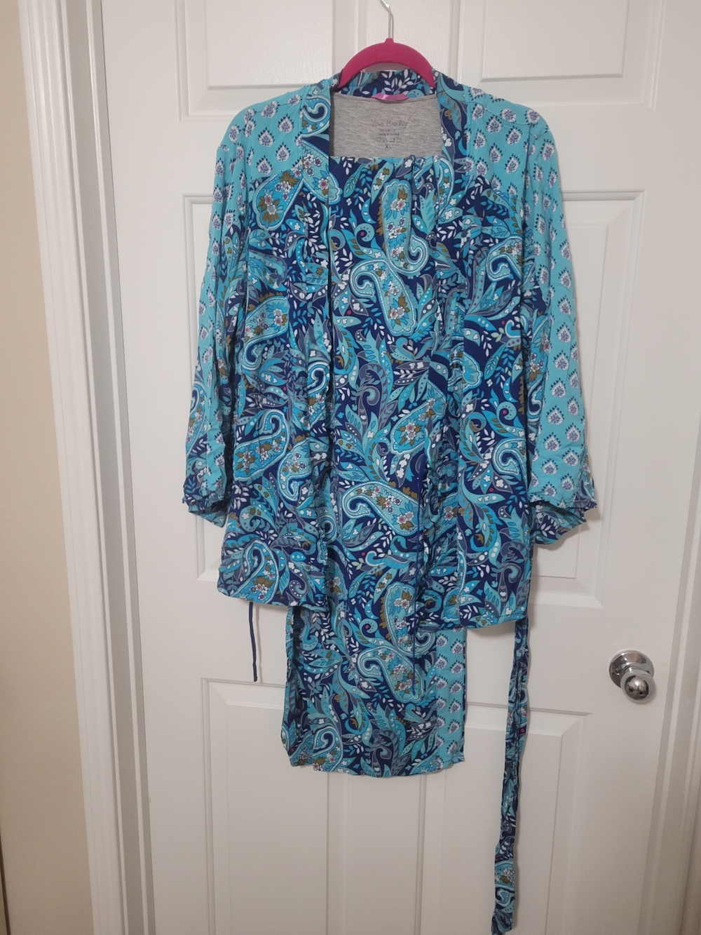 Vera Bradley Blue Paisley Two-Piece Lounge Set Size Xl